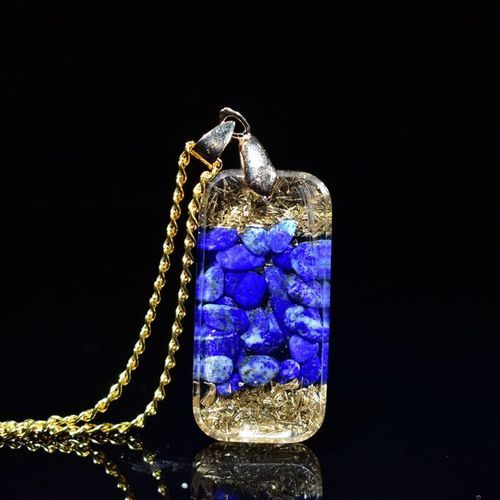 Pendant Necklace Positive Energy  Gemstone Women Metal Chain