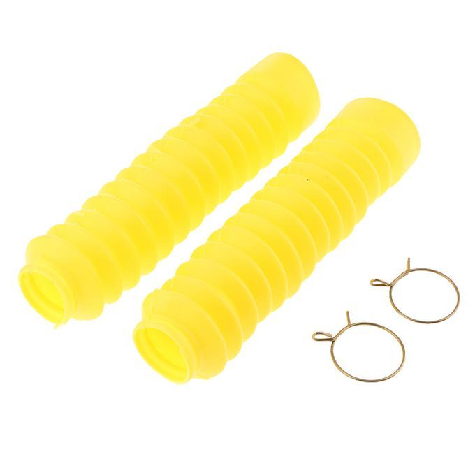 Front Fork Dust Cover Motorcycle Shock Absorber Boots Yellow Yellow