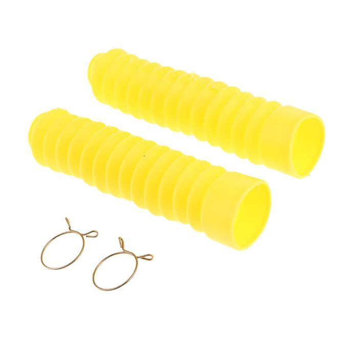 Front Fork Dust Cover Motorcycle Shock Absorber Boots Yellow Yellow