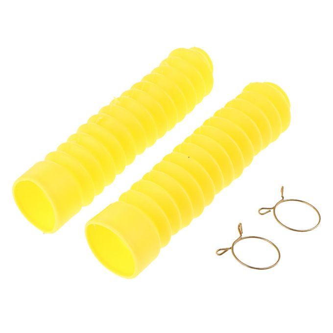 Front Fork Dust Cover Motorcycle Shock Absorber Boots Yellow Yellow