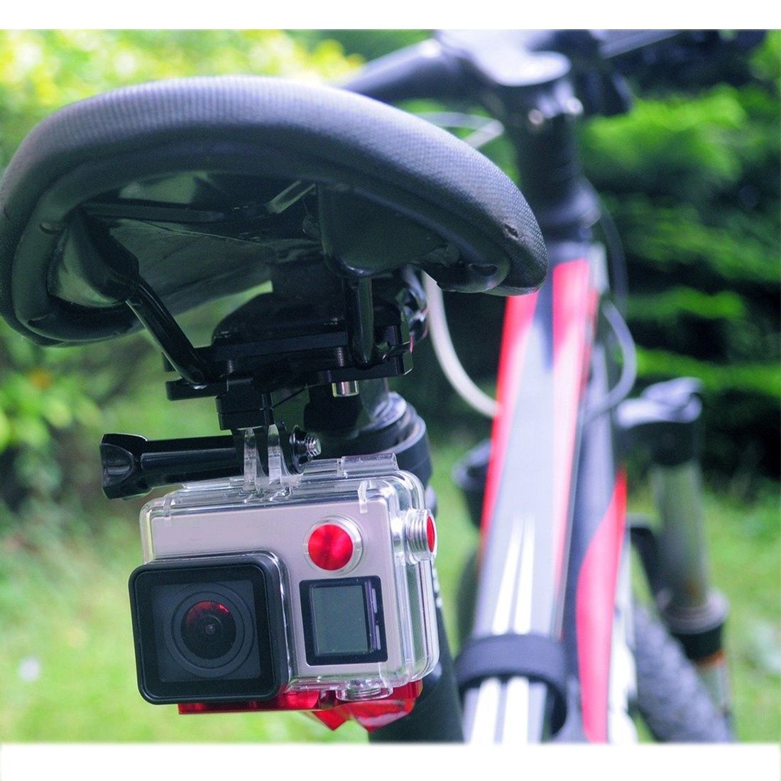 Aluminium Alloy Bike Seat Cushion Mount For GoProHERO9 Black