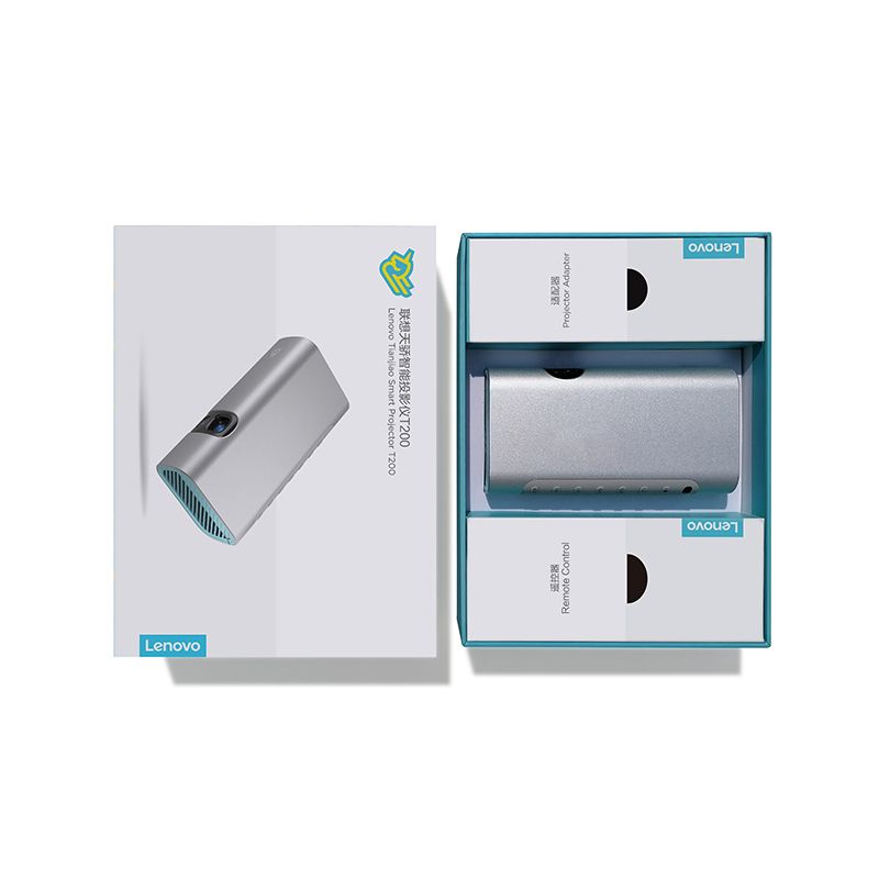 T200 Smart Portable Projector (Keystone Correction, Autofocus, Wireless Same Screen HD), Grey