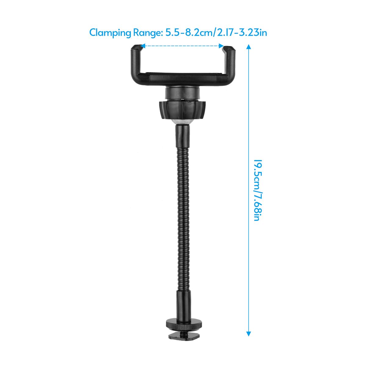 Foldable Phone Clamp Holder Stand With Cold Shoe Mounting