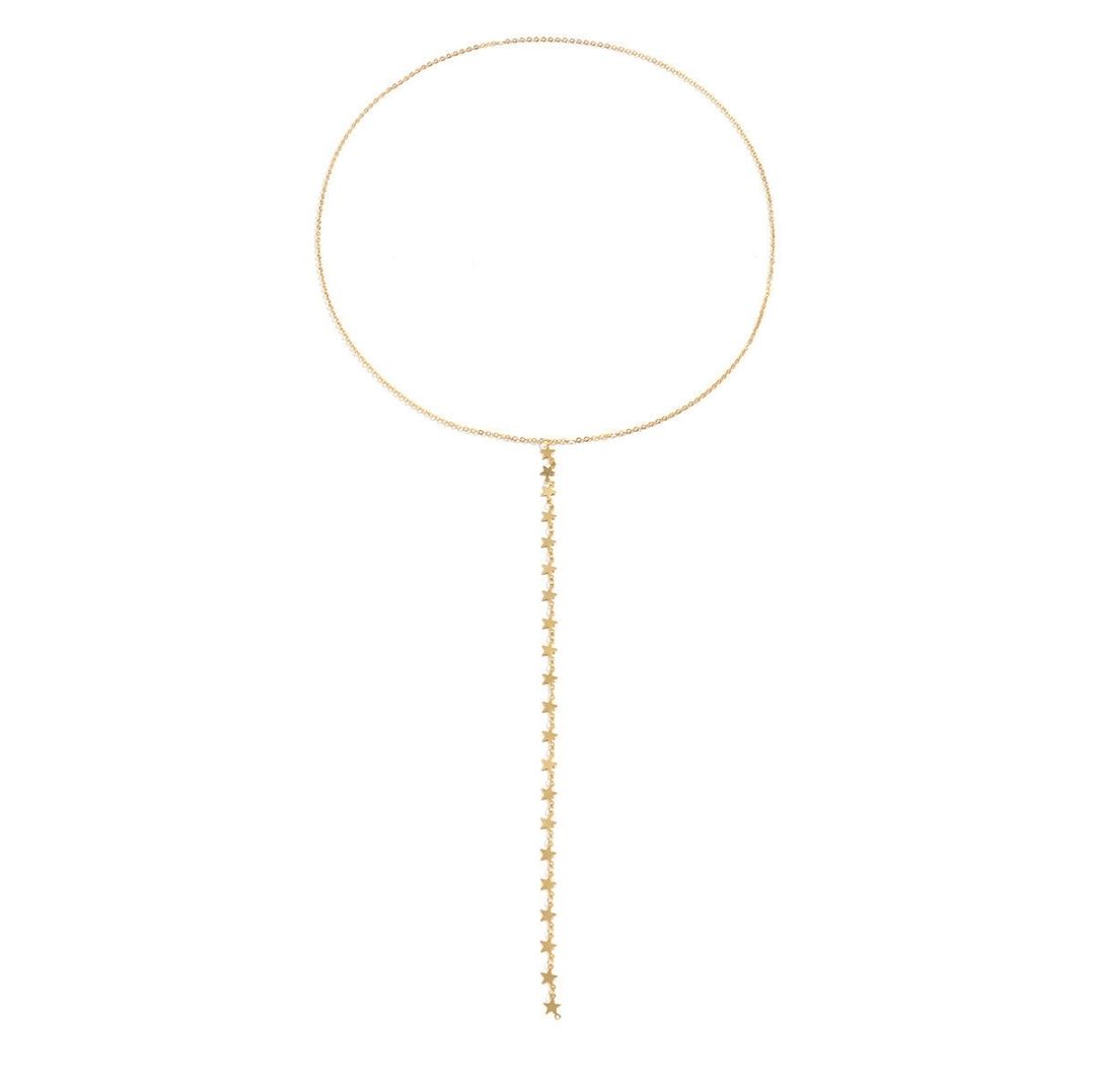 Woman Bikini Bust Necklace Bra Chain Gold