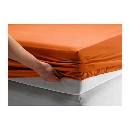 Elastic Fitted Sheet Mattress Protector -Orange