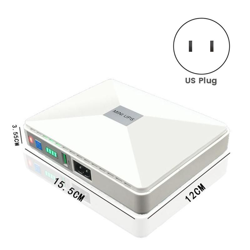 5V 9V 12V Uninterruptible Power Supply Mini UPS POE 15V 24V Battery 8800MAh for WiFi Router CCTVUS Plug