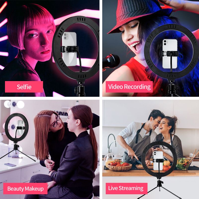 10-inch Fill Light Rgb Live Light Desktop Bracket Selfie