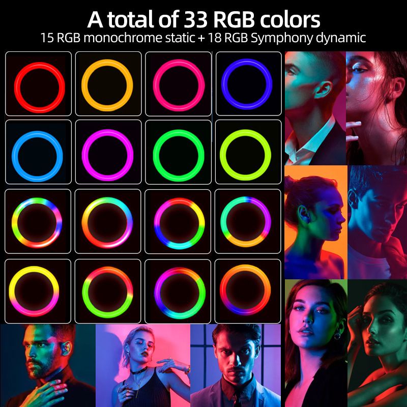 10-inch Fill Light Rgb Live Light Desktop Bracket Selfie