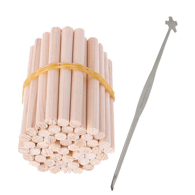 Practical 50Pcs Spruce 44 Full Size Violin Soundpost With Setter Tool