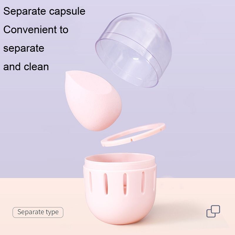 2 PCS Dust-proof Cosmetic Egg Storage Box With Lid