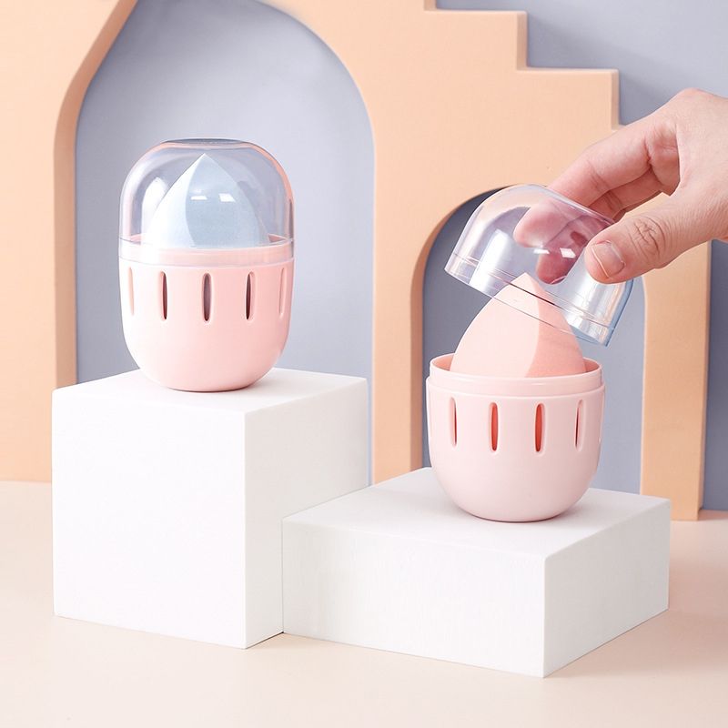 2 PCS Dust-proof Cosmetic Egg Storage Box With Lid