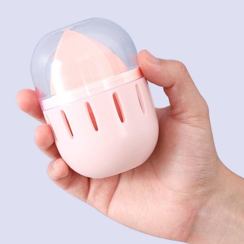 2 PCS Dust-proof Cosmetic Egg Storage Box With Lid