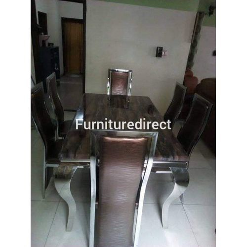 Marble Dining Set Furniture + 6 Chairs(Lagos Delivery Only)