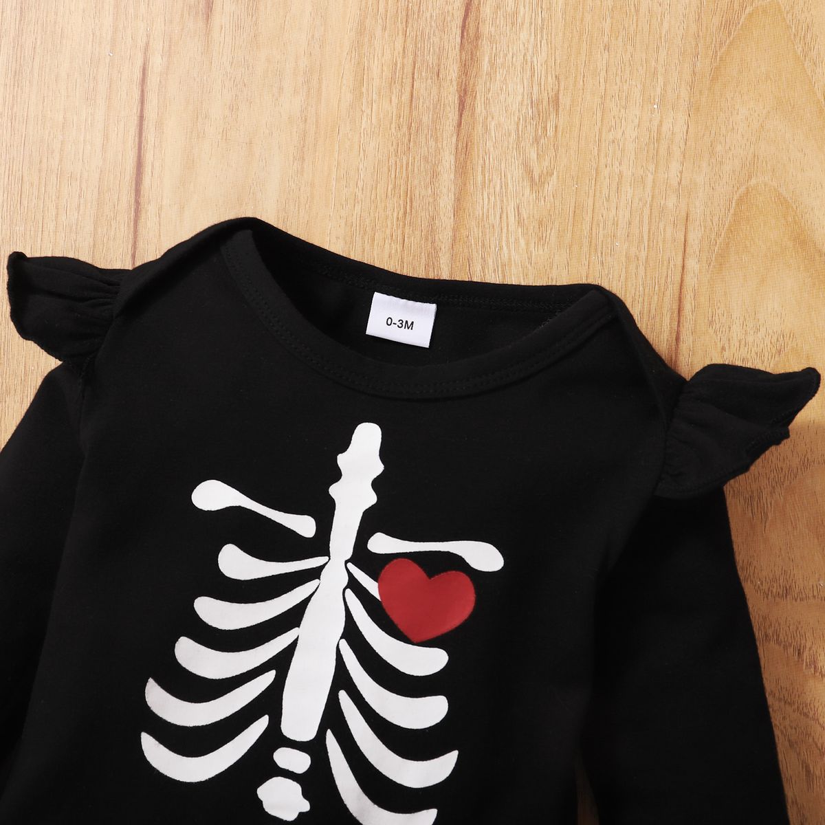 Halloween Baby Girl Skull Print Bodysuit+Skirt+Headband