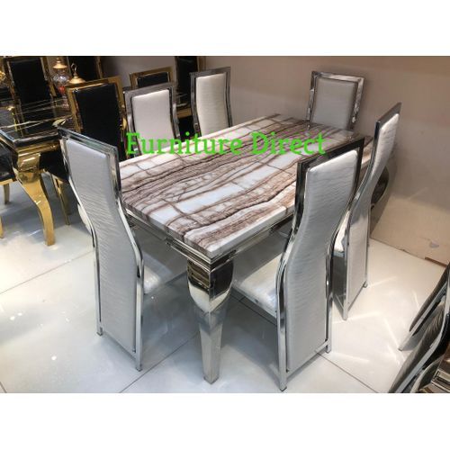 Pinklady Executive Marble Dining Set (Lagos Delivery Only)