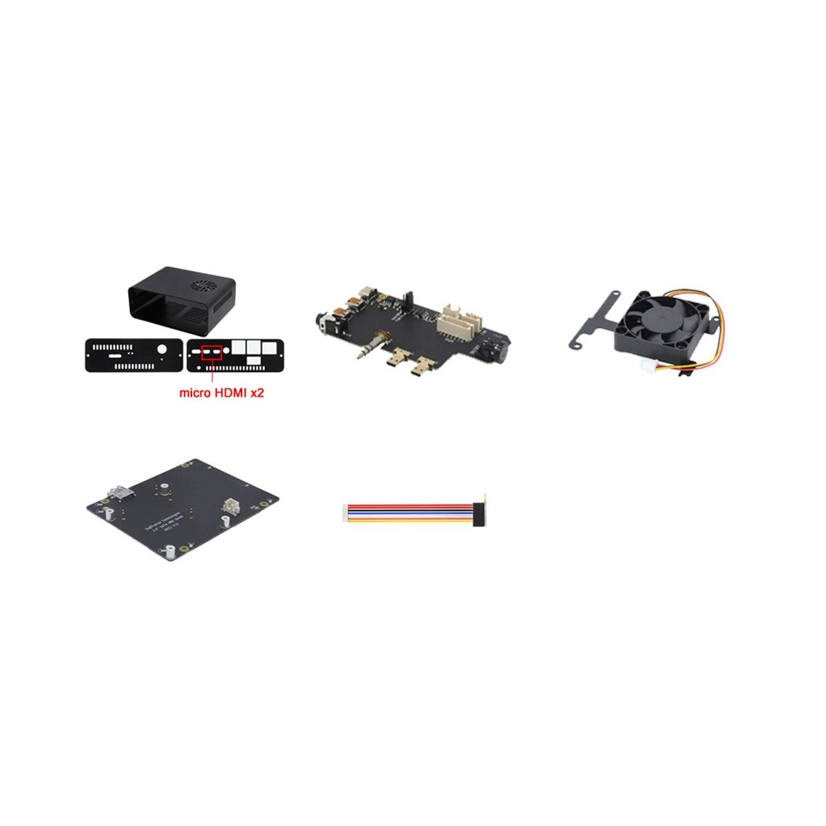 NASPi Kit+Metal Case+X823 Expansion Board+X-C1 Board+PWM