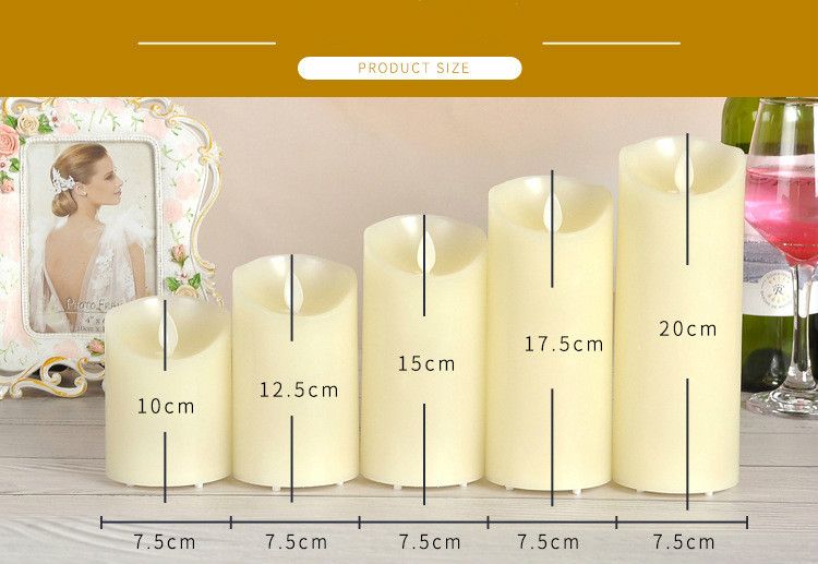Flameless Uneven Edge Electrical Paraffin Wax Led Candle Night Light For Wedding Party/home/Christmas/decoration