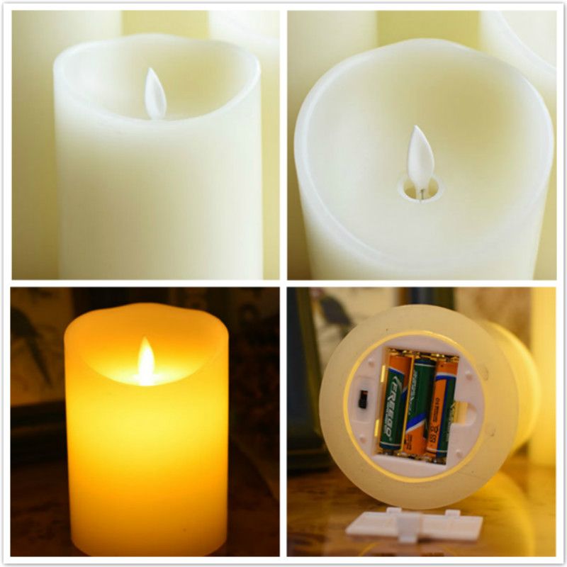 Flameless Uneven Edge Electrical Paraffin Wax Led Candle Night Light For Wedding Party/home/Christmas/decoration