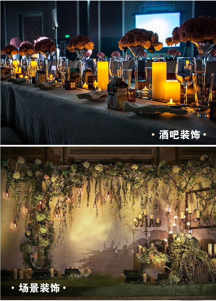 Flameless Uneven Edge Electrical Paraffin Wax Led Candle Night Light For Wedding Party/home/Christmas/decoration