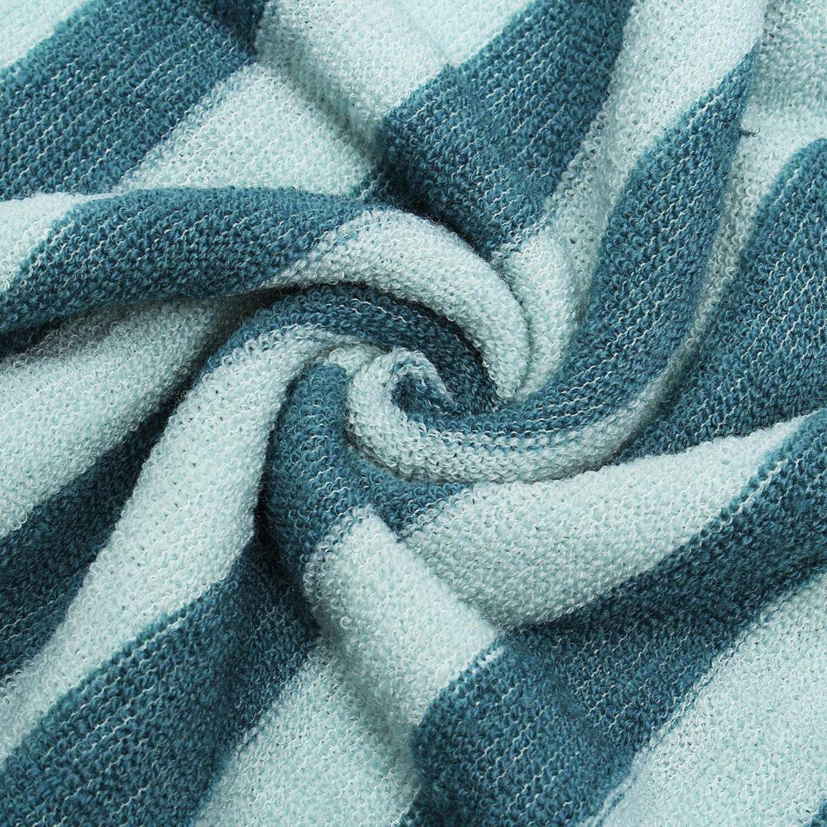 For 6'' Surf Board Longboard Funboard Socks Cover Storage Bag Protective Case Light Blue White Stripe