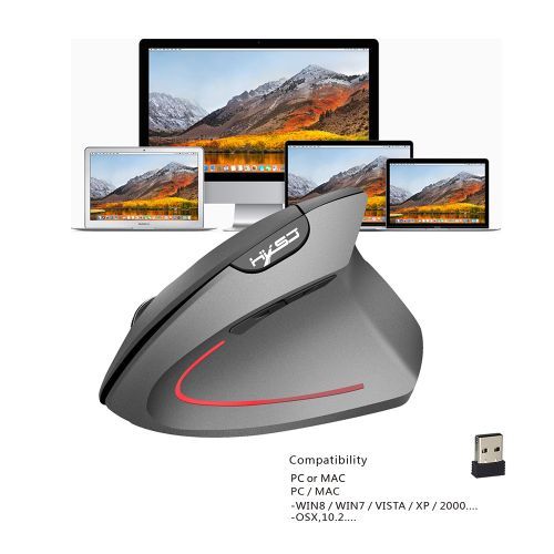 Wireless Mouse Vertical Mice Ergonomic Rechargeable 600Mah