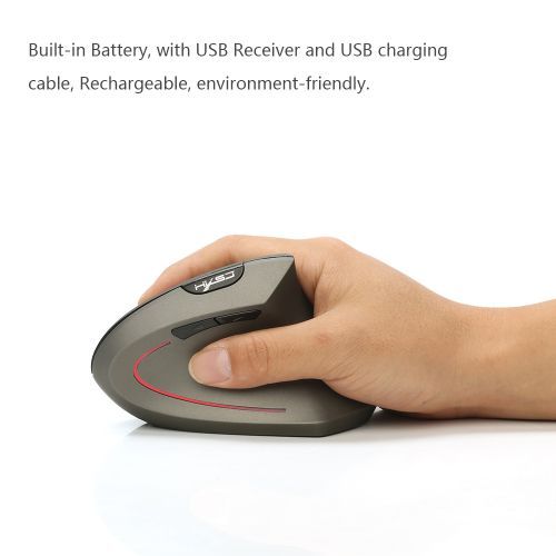 Wireless Mouse Vertical Mice Ergonomic Rechargeable 600Mah