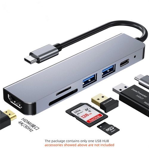 6 In1 USB-to-USB Adapters Mutiple USB Port