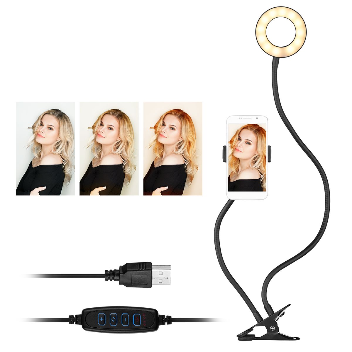 3.5 Inch Selfie Ring Fill Light Clip-On Flexible Design