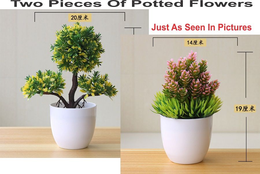 Artificial Potted Flowers.AS SEEN (2 Pieces)