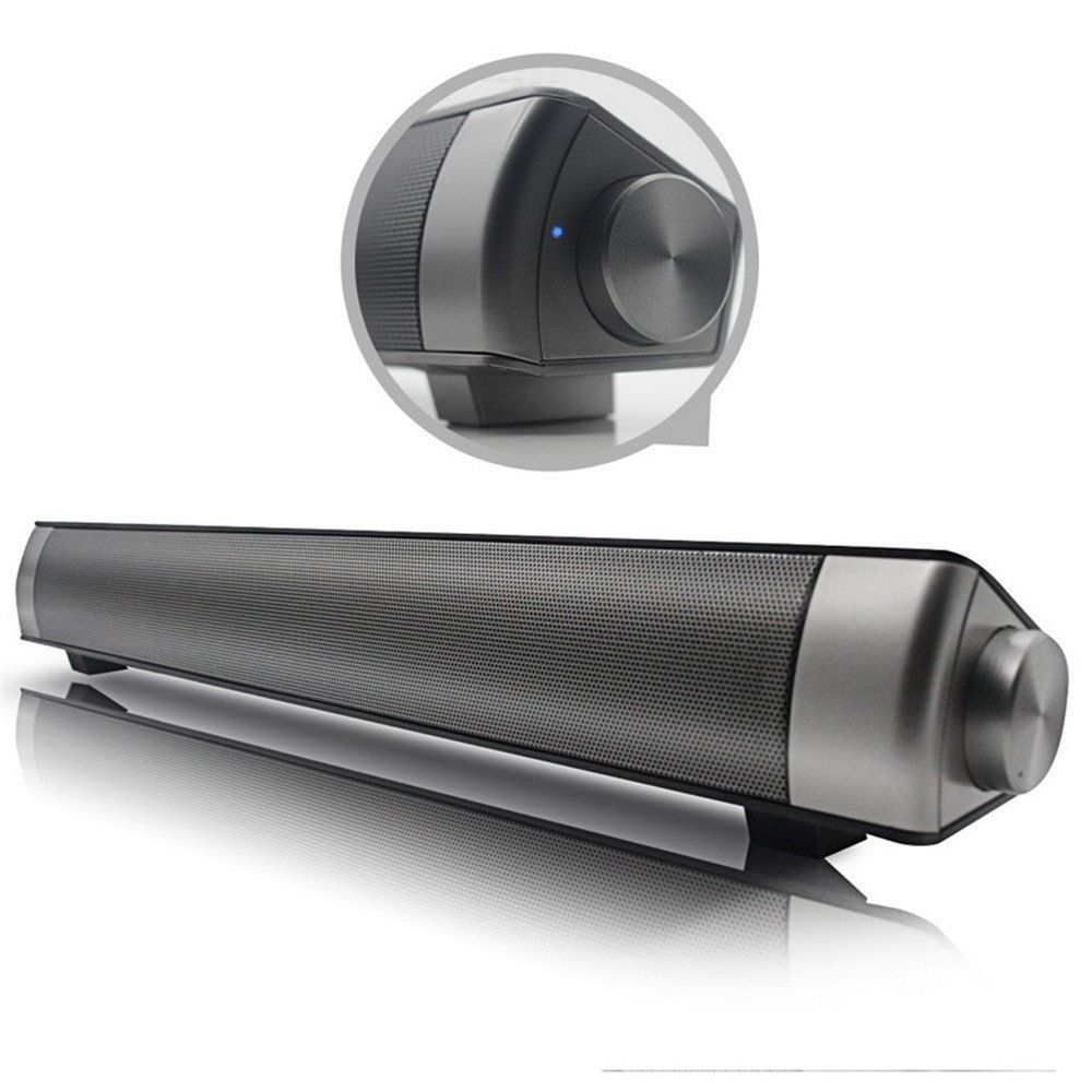 Sound Bar Wireless Bluetooth Speaker Stereo Subwoofer Soundbar - Black/Grey