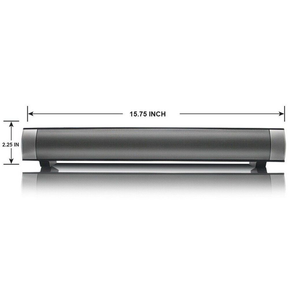 Sound Bar Wireless Bluetooth Speaker Stereo Subwoofer Soundbar - Black/Grey