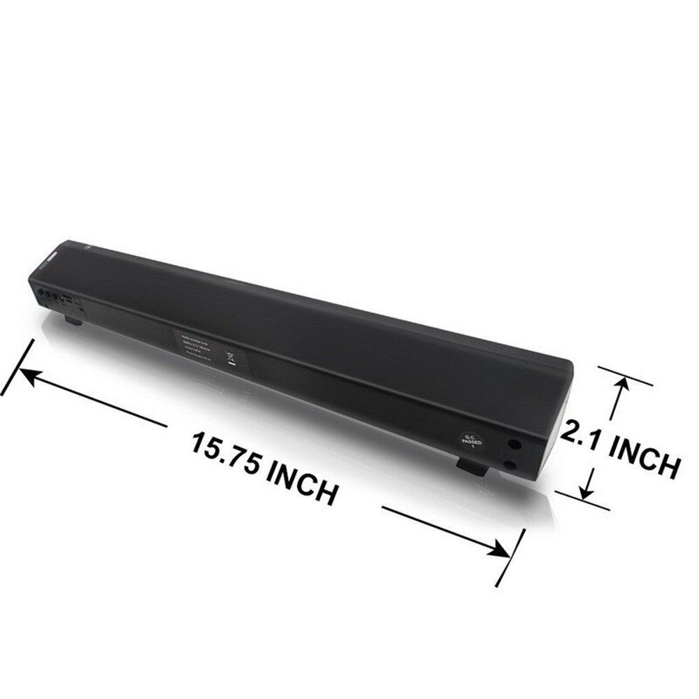 Sound Bar Wireless Bluetooth Speaker Stereo Subwoofer Soundbar - Black/Grey
