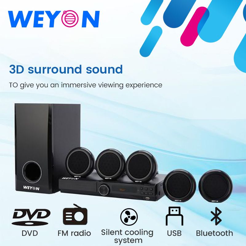 WS511 5.1ch Blutooth Speaker  Home Threater - Black