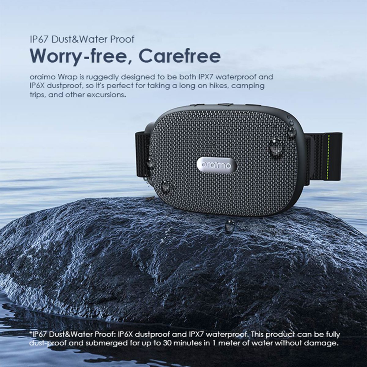 Wrap Innovative Velcro Strap Heavy Bass Wireless Speaker