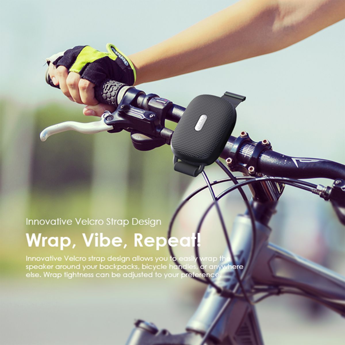 Wrap Innovative Velcro Strap Heavy Bass Wireless Speaker