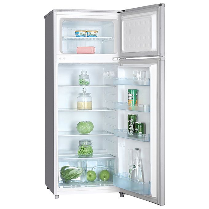 145 Litres Double Door Flower Design Fridge (NX-175) - Silver