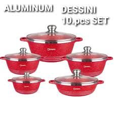 10 Pieces Non-stick Granite Stock Pot Set