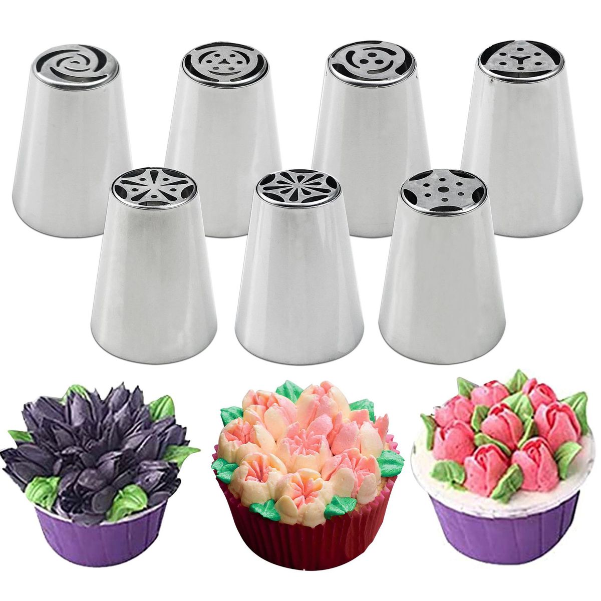 27-Piece Flower Piping Tip Cake Decorating Supplies Kit