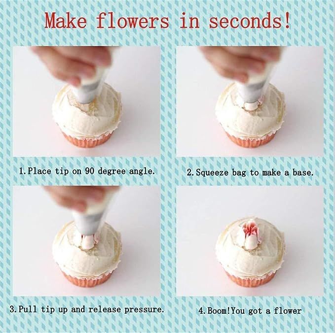27-Piece Flower Piping Tip Cake Decorating Supplies Kit