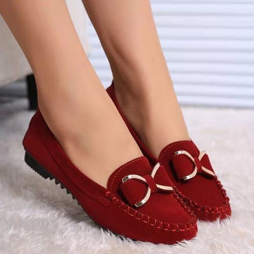 Unique Female Flat Shoe-Red
