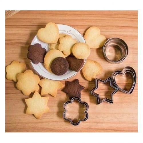 4in1 Shape Stainless Steal Cookie Cutter- 12pcs