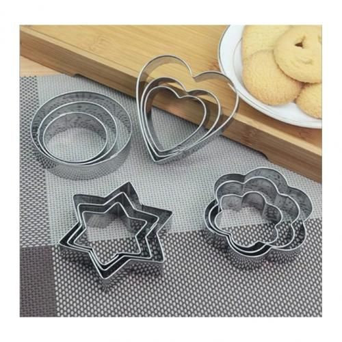 4in1 Shape Stainless Steal Cookie Cutter- 12pcs