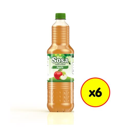 SOSA Fruit Drink - Apple- 1L X 6