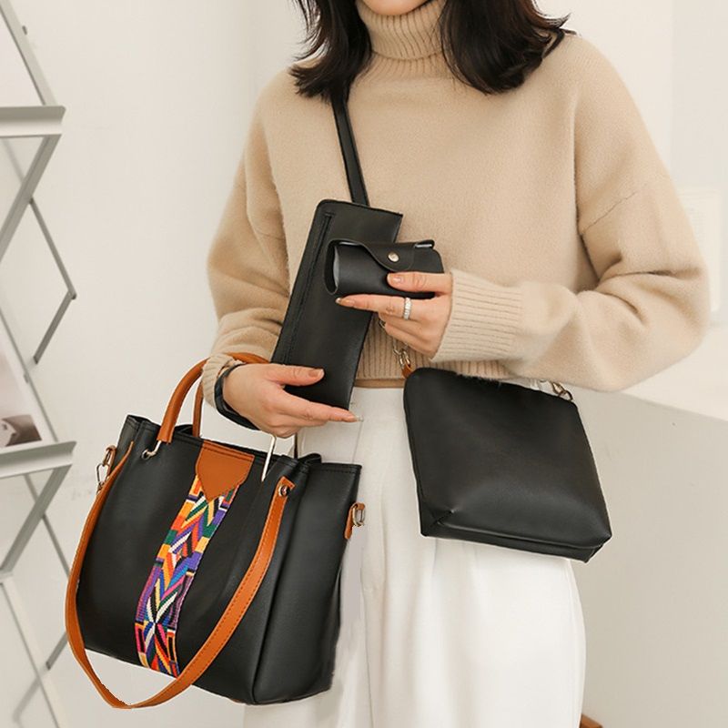 4 In 1 Women Bag Crossbody Bag - Black