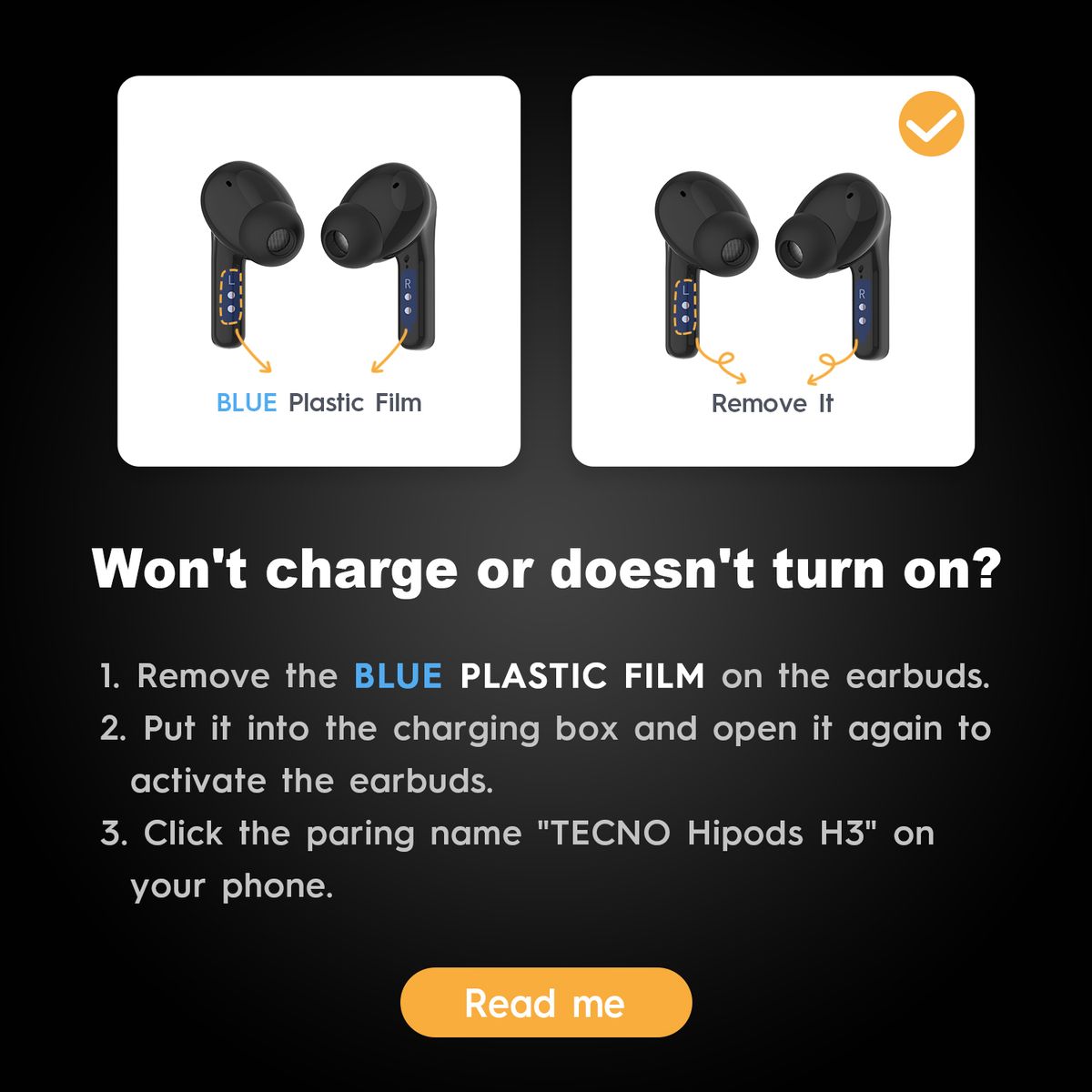 H3 Wireless Bluetooth Earbuds