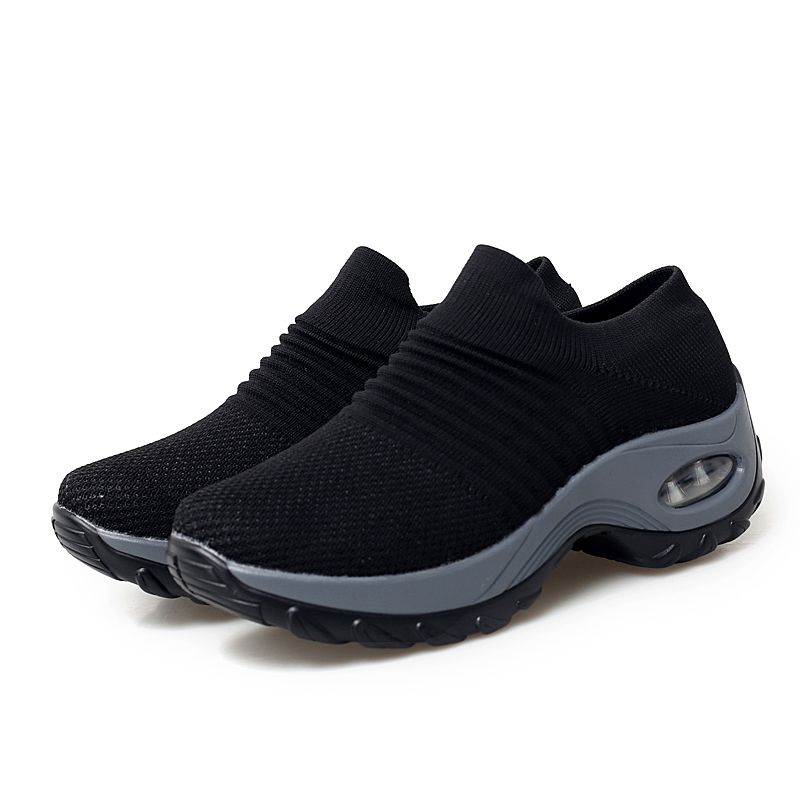 2022 Womens Casual Socks Shoes Running Sneakers - Black