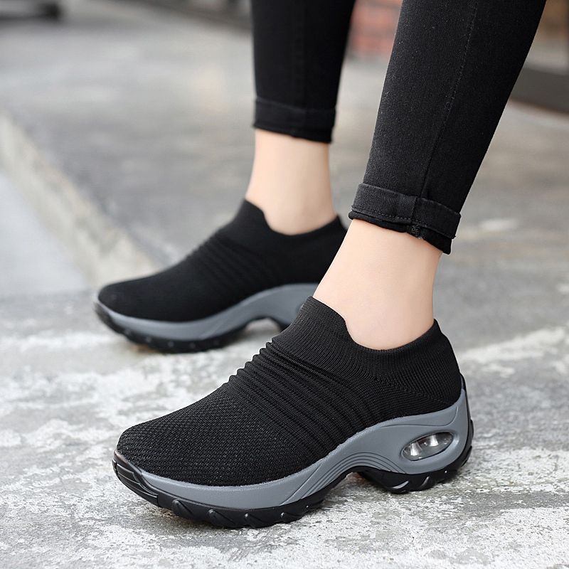 2022 Womens Casual Socks Shoes Running Sneakers - Black