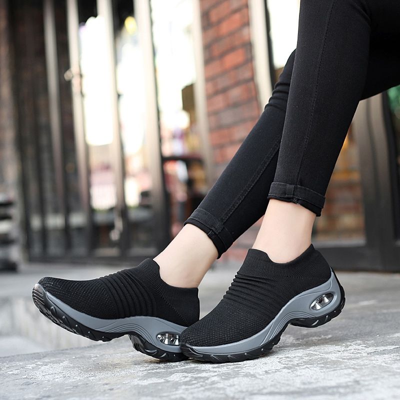 2022 Womens Casual Socks Shoes Running Sneakers - Black