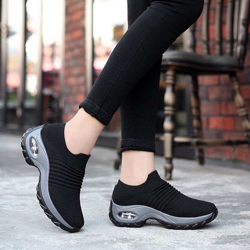 2022 Womens Casual Socks Shoes Running Sneakers - Black