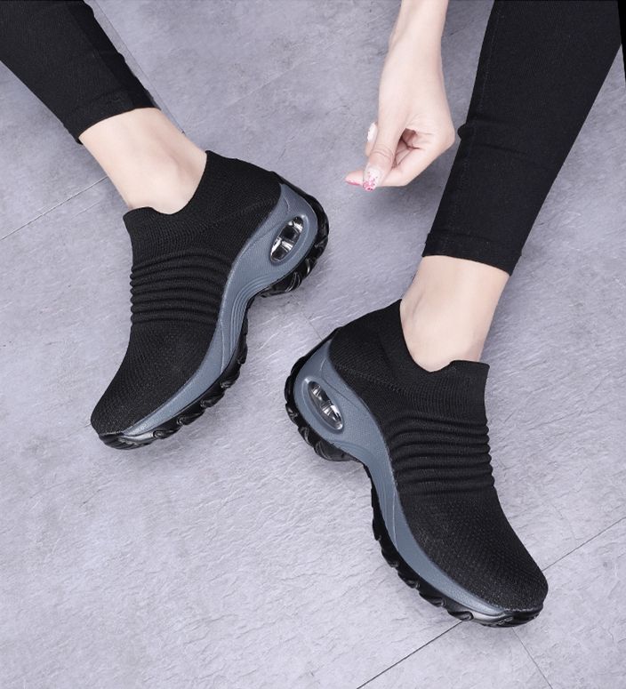 2022 Womens Casual Socks Shoes Running Sneakers - Black